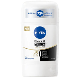 Nivea Black&White Invisible Silky Smooth antyperspirant w sztyfcie 50ml