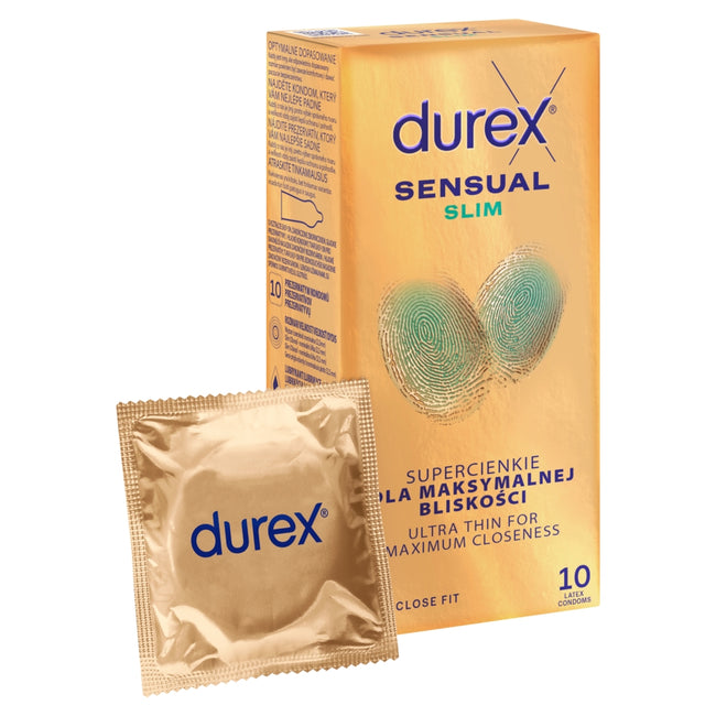 Durex Sensual Slim prezerwatywy lateksowe 10szt