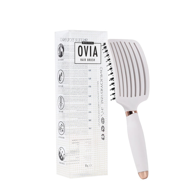 Sister Young Ovia Hair Brush szczotka do włosów z włosiem dzika Nude