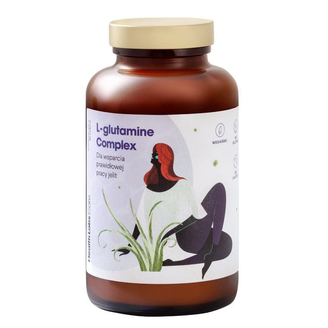 HealthLabs L-Glutamine Complex l-glutamina z aloesem suplement diety 210g