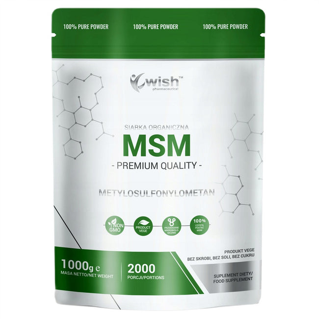 WISH Pharmaceutical MSM siarka organiczna suplement diety w proszku 1000g