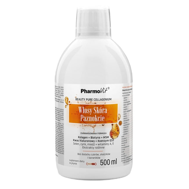 Pharmovit Włosy Skóra Paznokcie suplement diety w płynie 500ml