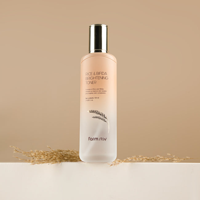 FarmStay Rice & Bifida Brightening Toner rozjaśniający tonik do twarzy z ryżem i fermentami 120ml