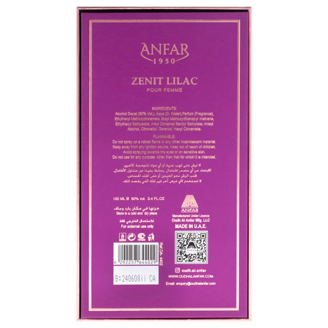 Anfar Zenit Lilac ekstrakt perfum spray