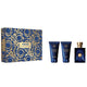 Versace Pour Homme Dylan Blue zestaw woda toaletowa spray 50ml + żel pod prysznic 50ml + balsam po goleniu 50ml