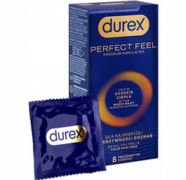 Durex Perfect Feel prezerwatywy unikalne uczucie ciepła 8szt
