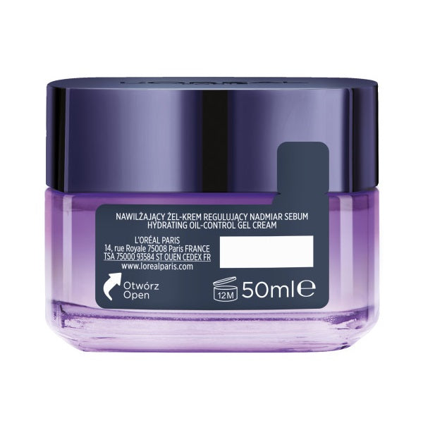 L'Oreal Paris Revitalift Filler nawilżający żel-krem regulujący nadmiar sebum na dzień z kwasem hialuronowym i salicylowym 50ml
