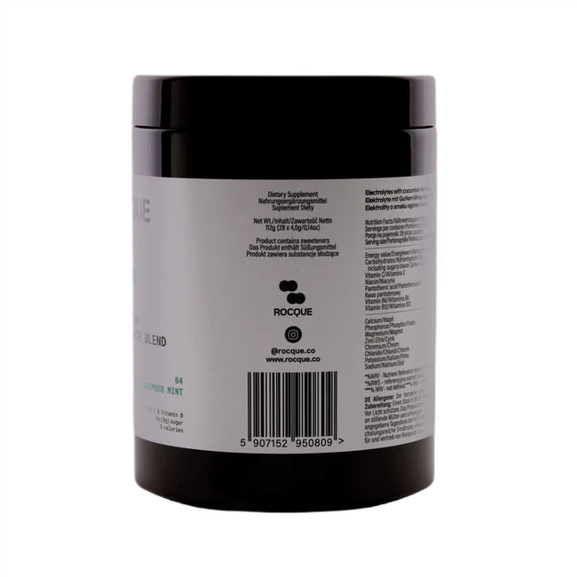 ROCQUE Hydrating Daily Electrolyte Blend nawadniająca mieszanka elektrolitów Ogórek i Mięta 28x4g