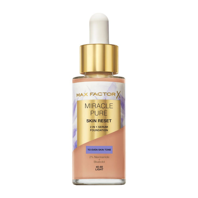 Max Factor Miracle Pure 2w1 Skin Reset pielęgnujący podkład z serum o wegańskiej formule