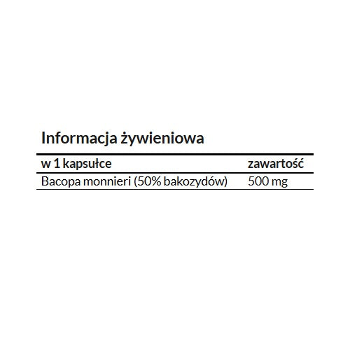 Apollo's Hegemony Bacopa Monnieri suplement diety 90 kapsułek