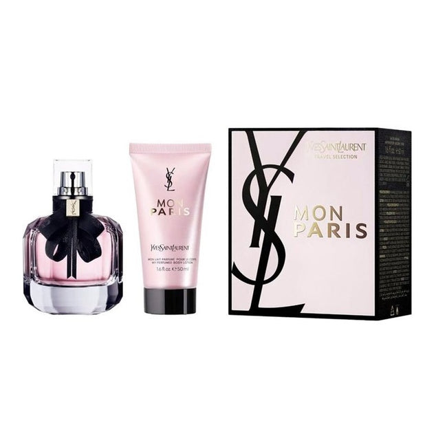 Yves Saint Laurent Mon Paris Pour Femme zestaw woda perfumowana spray 50ml + balsam do ciała 50ml