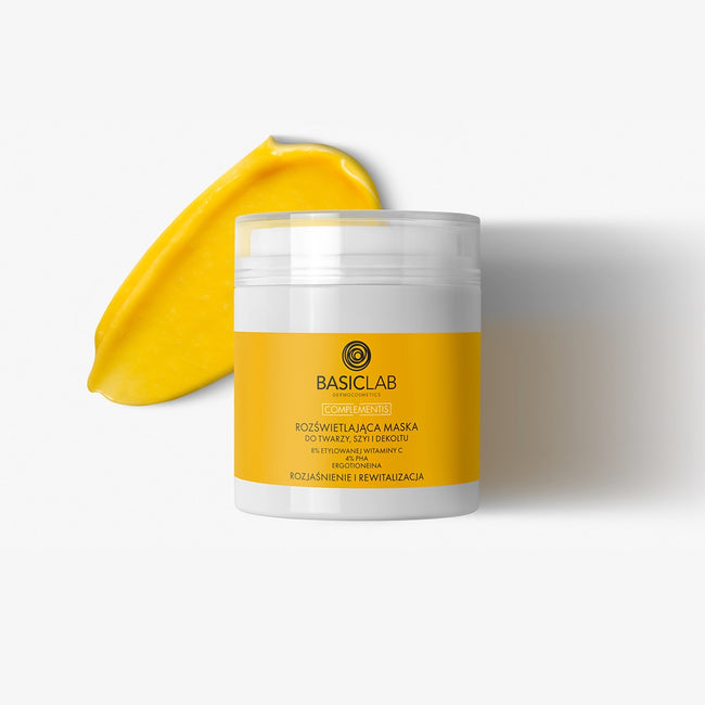 BasicLab Complementis rozświetlająca maska do twarzy szyi i dekoltu Rozjaśnienie i Rewitalizacja 50ml