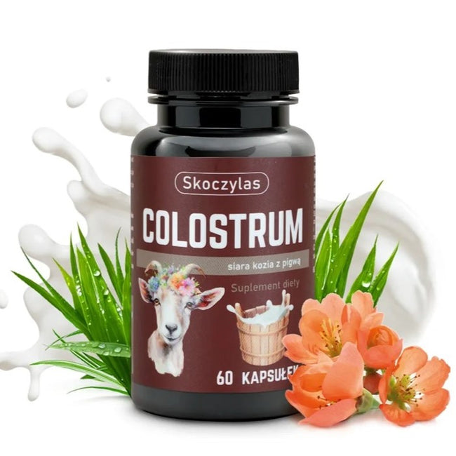 Skoczylas Colostrum siara kozia z pigwą suplement diety 60 kapsułek