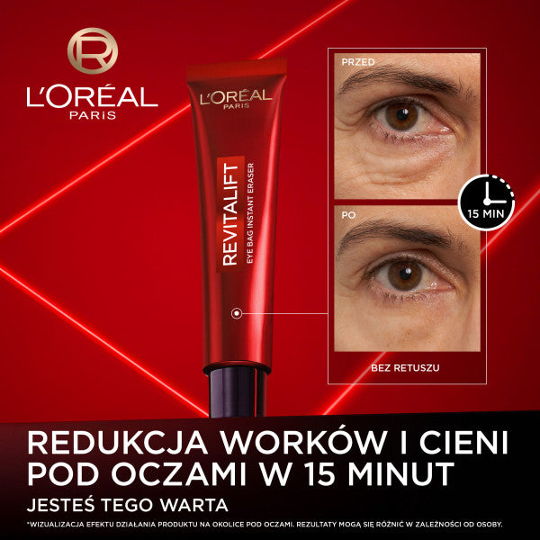 L'Oreal Paris Revitalift Laser Eye Bag Instant Eraser reduktor cieni i worków pod oczami 15ml