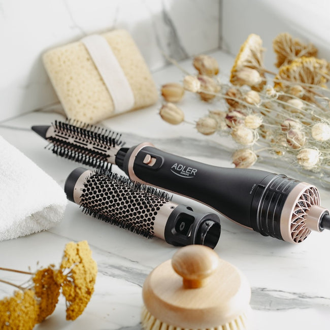 Adler Suszarko-lokówka do włosów z dwiema nasadkami 1200W AD 2026 Czarno-różowa