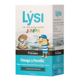 Lysi Junior Omega 3 Perełki suplement diety o smaku gumy balonowej 60 kapsułek