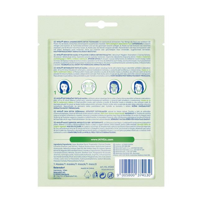 Nivea Skin Detox maska w płachcie z serum detoksykującym