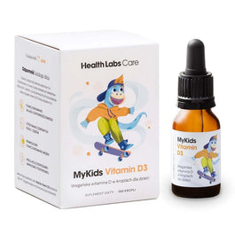 HealthLabs MyKids Vitamin D3 wegańska witamina D w kropelkach dla dzieci suplement diety 9.7ml