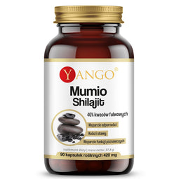Yango Mumio Shilajit 40% kwasów fulwowych suplement diety 90 kapsułek