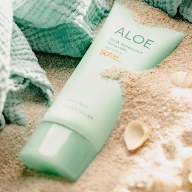 HOLIKA HOLIKA Aloe Cica Waterproof Sunscreen wodoodporny krem przeciwsłoneczny do ciała i twarzy SPF50+ PA++++ 100ml
