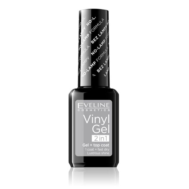 Eveline Cosmetics Vinyl Gel winylowy lakier do paznokci+top coat 2w1 201 12ml