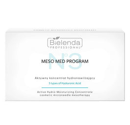 Bielenda Professional Meso Med Program aktywny koncentrat hydronawilżający z 5 formami kwasu hialuronowego 10x3ml