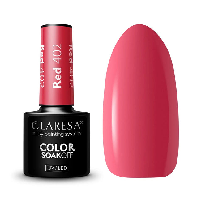 Claresa Color Soak Off UV/LED Red lakier hybrydowy 5g