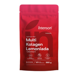 Intenson Multi Kolagen Lemoniada + Witamina C suplement diety Truskawka 660g