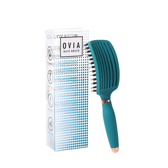 Sister Young Ovia Hair Brush szczotka do włosów z włosiem dzika Green