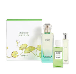Hermes Un Jardin Sur Le Nil zestaw woda toaletowa spray 100ml + woda toaletowa spray 15ml + żel pod prysznic 40ml