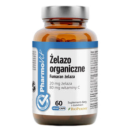 Pharmovit Żelazo organiczne 20mg suplement diety 60 kapsułek