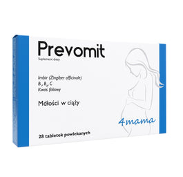 Prevomit Suplement diety na mdłości w ciąży 28 tabletek powlekanych
