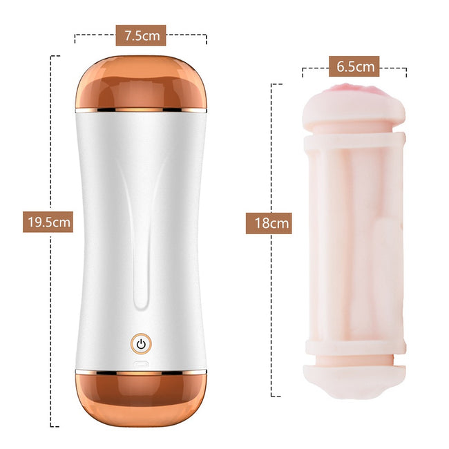 B-Series Fox Vibrating Masturbation Cup podwójny masturbator