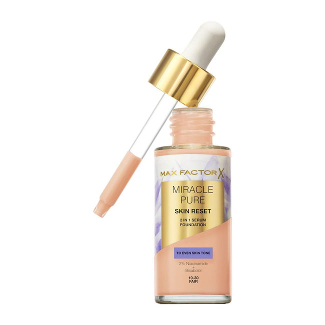 Max Factor Miracle Pure 2w1 Skin Reset pielęgnujący podkład z serum o wegańskiej formule