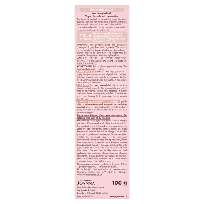 Joanna Ultra Color toner koloryzujący do włosów