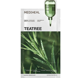 Mediheal Teatree Essential Mask kojąco-nawilżająca maska w płachcie z olejkiem z drzewa herbacianego 24ml