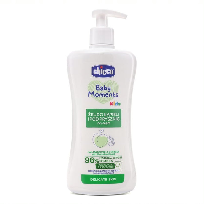Chicco Baby Moments Kids żel do kąpieli i pod prysznic dla skóry delikatnej 0m+ 500ml