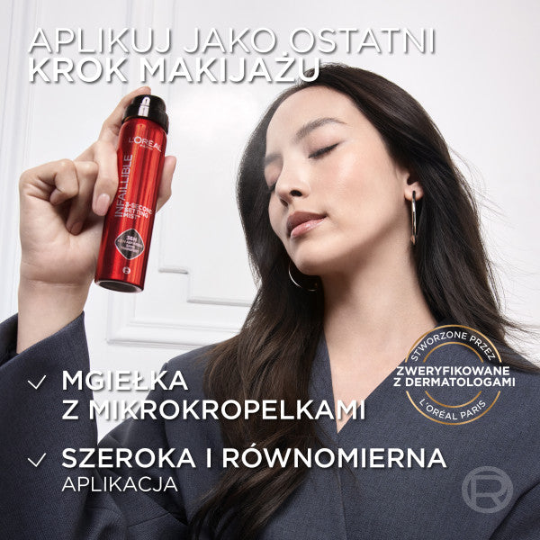L'Oreal Paris Infaillible 3-Second Setting Mist 3-sekundowy spray utrwalający makijaż 150ml