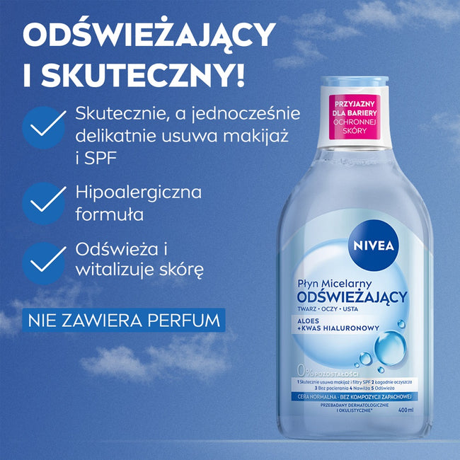 Nivea Odświeżający płyn micelarny do cery normalnej 400ml