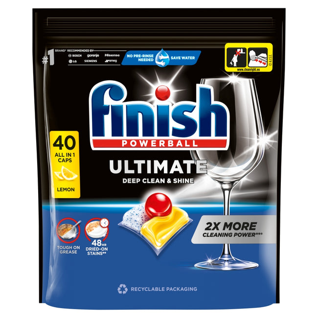 Finish Ultimate Lemon kapsułki do mycia naczyń w zmywarce 40szt