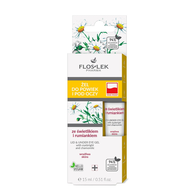 Floslek Żel do powiek i pod oczy ze świetlikiem i rumiankiem 15ml