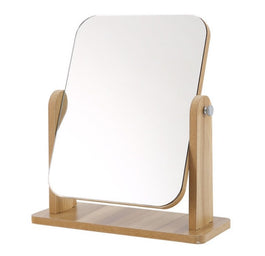 Ecarla Lusterko kosmetyczne stojące drewniane prostokątne L7BR