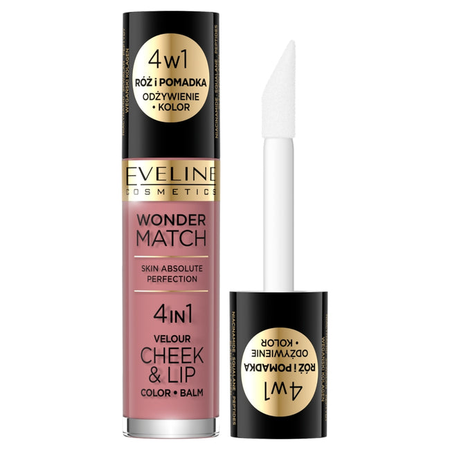 Eveline Cosmetics Wonder Match Velour Cheek&Lip róż i pomadka w płynie