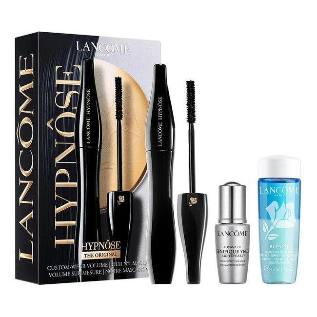 Lancome Hypnose Mascara Gift Set zestaw tusz do rzęs 01 Noir Hypnotic 6.2ml + płyn do demakijażu oczu 30ml + serum pod oczy 5ml