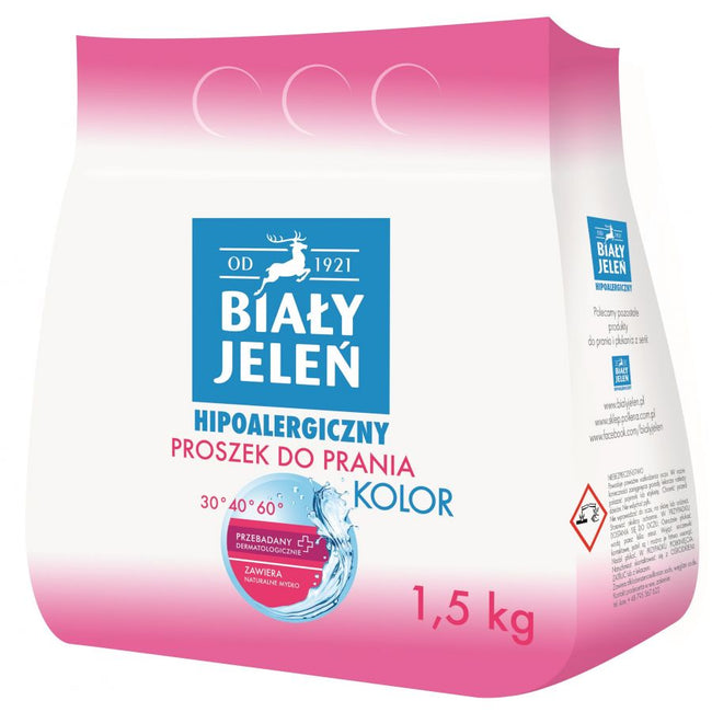 Biały Jeleń Hipoalergiczny proszek do prania do koloru 1.5kg