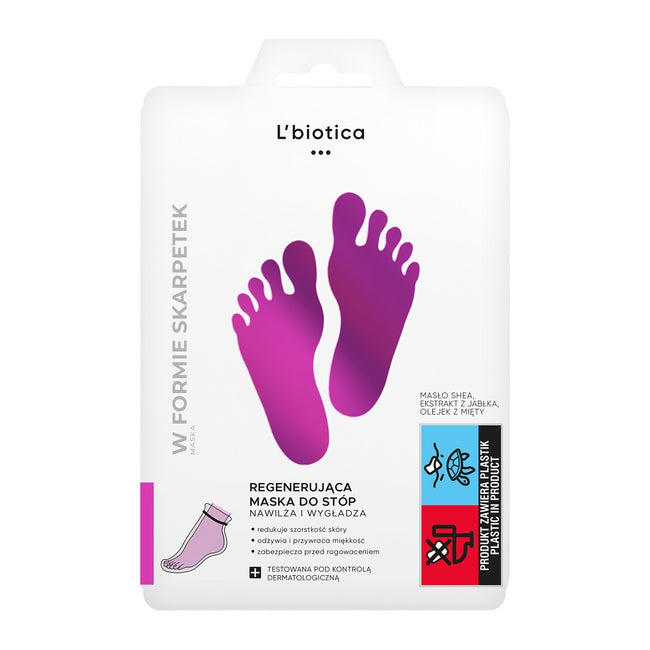 L'biotica Regenerująca maska do stóp 1 para