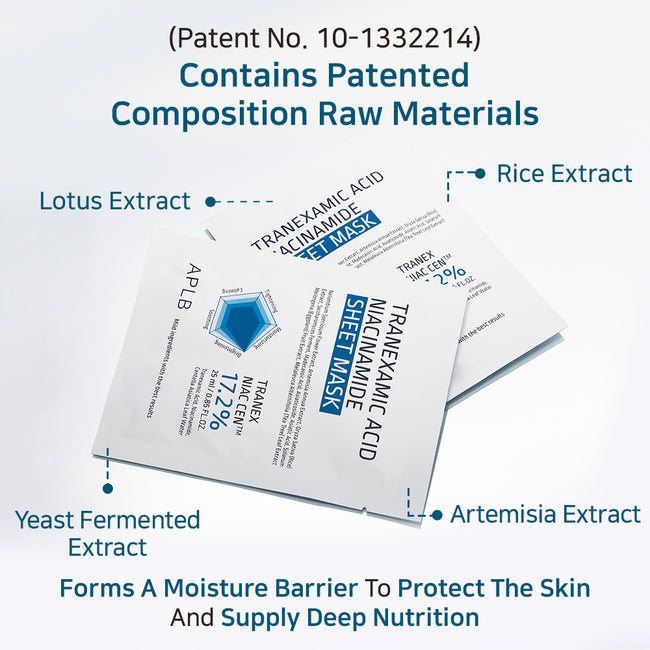 APLB Tranexamic Acid Niacinamide Sheet Mask rozjaśniająca maska w płachcie 25ml