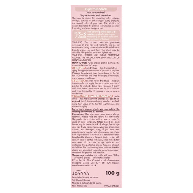 Joanna Ultra Color toner koloryzujący do włosów