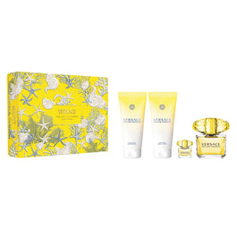 Versace Yellow Diamond Pour Femme zestaw woda toaletowa spray 90ml + żel pod prysznic 100ml + balsam do ciała 100ml + woda toaletowa 5ml