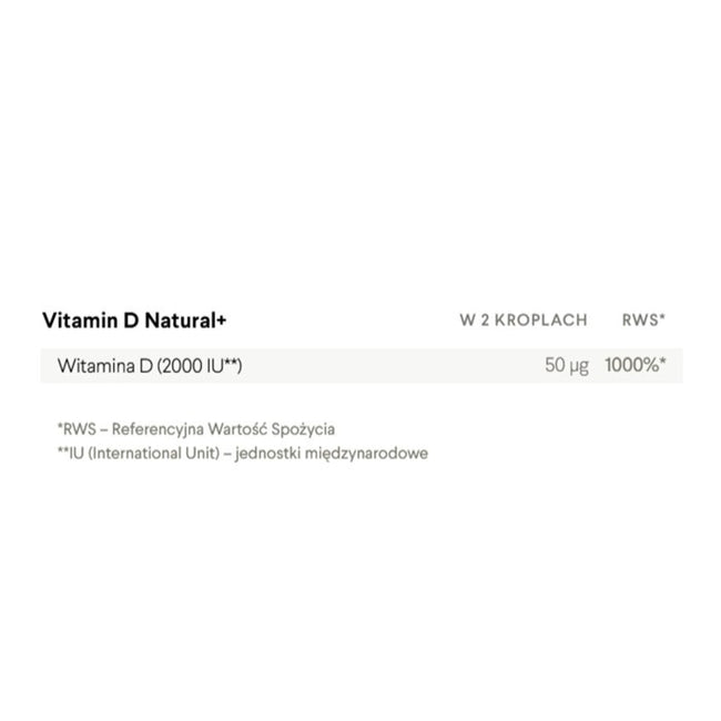 HealthLabs Vitamin D Natural+ wegańska witamina D3 w kroplach 10ml